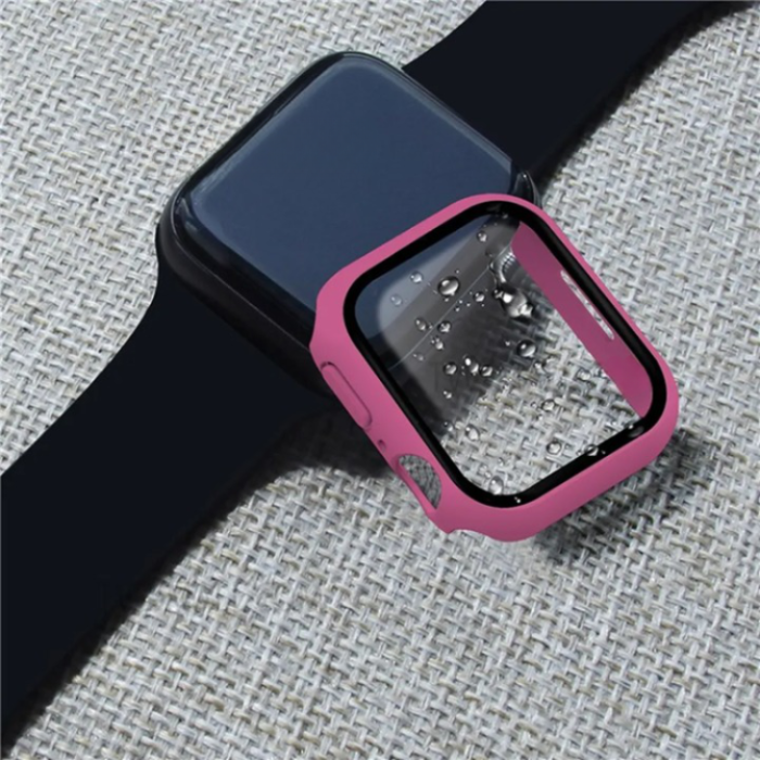 OEM - 2-i-1 Skal med Hädat glas Apple Watch 7/8 (45mm) - Rosa