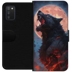 Gustaf - Pl&aring;nboksfodral till Samsung Galaxy A03s med Ylande varg