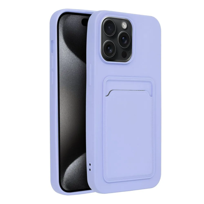 OEM - iPhone 15 Pro Max Mobilskal Korthållare - Lila