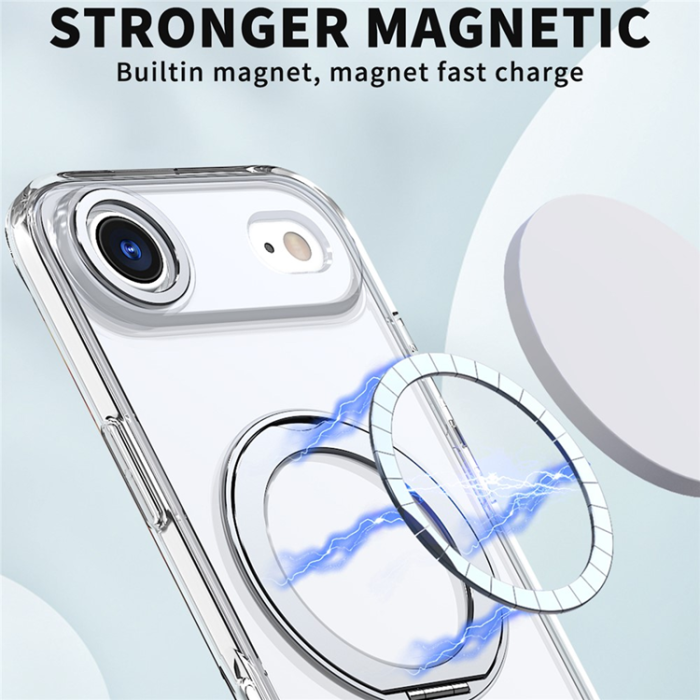 A-One Brand - iPhone Air Mobilskal MagSafe TPU + Acrylic Kickstand - Transparent