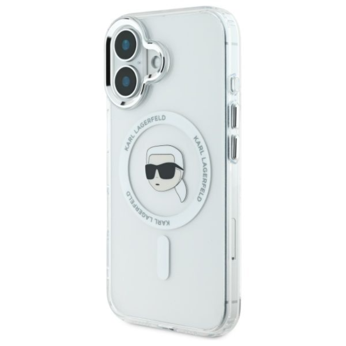 KARL LAGERFELD - Karl Lagerfeld iPhone 16 Plus Mobilskal MagSafe IML Metal Head