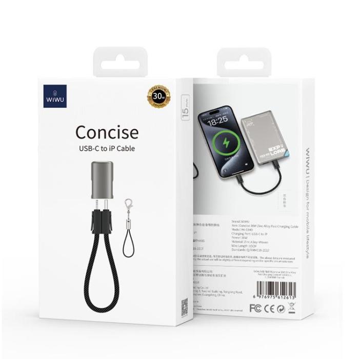 WIWU - WIWU USB-C Till Lightning Kabel Adapter Wi-C040 - Svart
