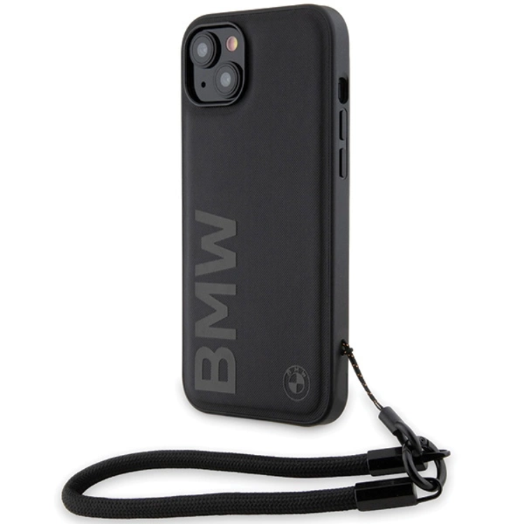 BMW iPhone 15/14 Plus Mobilskal Signature Läder Wordmark Cord | 2353 | AlltMobil