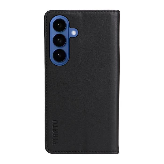 YIKATU - YIKATU Samsung Galaxy S26 Plus Skal Konstläder Magnetisk Stängning - Svart
