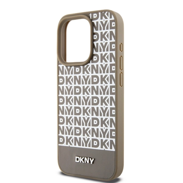 DKNY - DKNY iPhone 15 Pro Mobilskal Magsafe Läder Printed Pattern