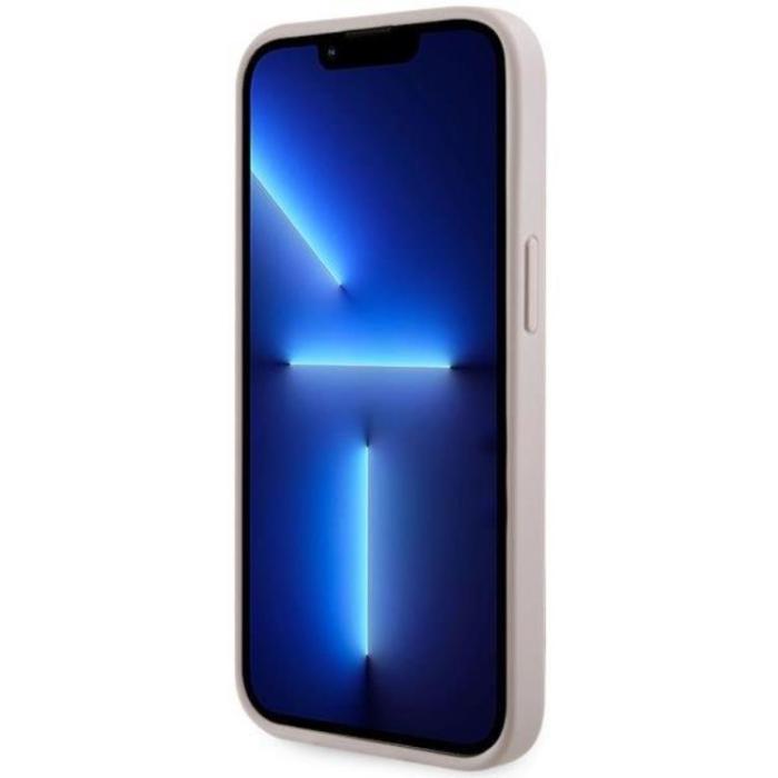 Guess - Guess iPhone 14 Plus Mobilskal MagSafe GCube Stripes - Rosa