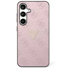 Guess - Guess Galaxy S25 Mobilskal Hot Stamp 4G Triangle Logo - Rosa