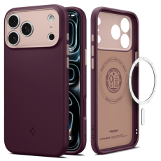 Spigen - Spigen Mobilskal F&ouml;r iPhone 17 Pro/18 Pro Magsafe Nano Pop - Burgundy Bean