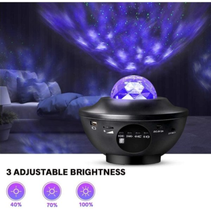 A-One Brand - Galaxylampa / Rymdlampa med inbyggd Bluetooth Högtalare