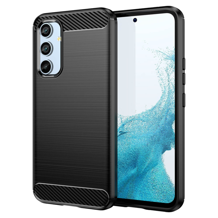 OEM - Galaxy A54 5G Skal Carbon Silicone Flexible - Svart