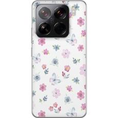 iSecrets - Genomskinligt Skal kompatibel med Xiaomi 15 Pro med Blommor och fjärillar