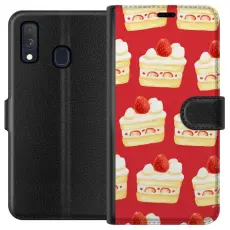 Gustaf - Pl&aring;nboksfodral till Samsung Galaxy A40 med T&aring;rta