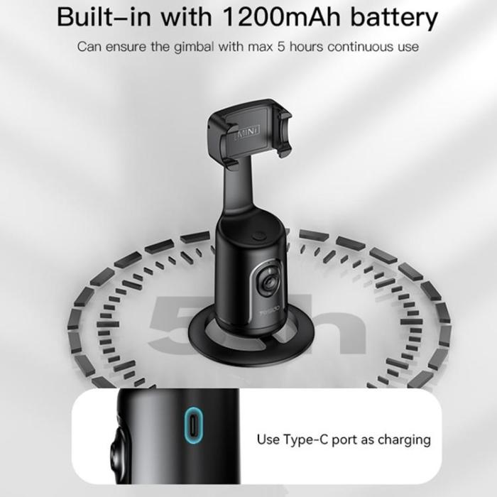 Yesido - YESIDO Gimbal med Ansiktsspårning och Mobilklämma SF15