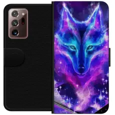 Gustaf - Pl&aring;nboksfodral till Samsung Galaxy Note20 Ultra med Neon Varg