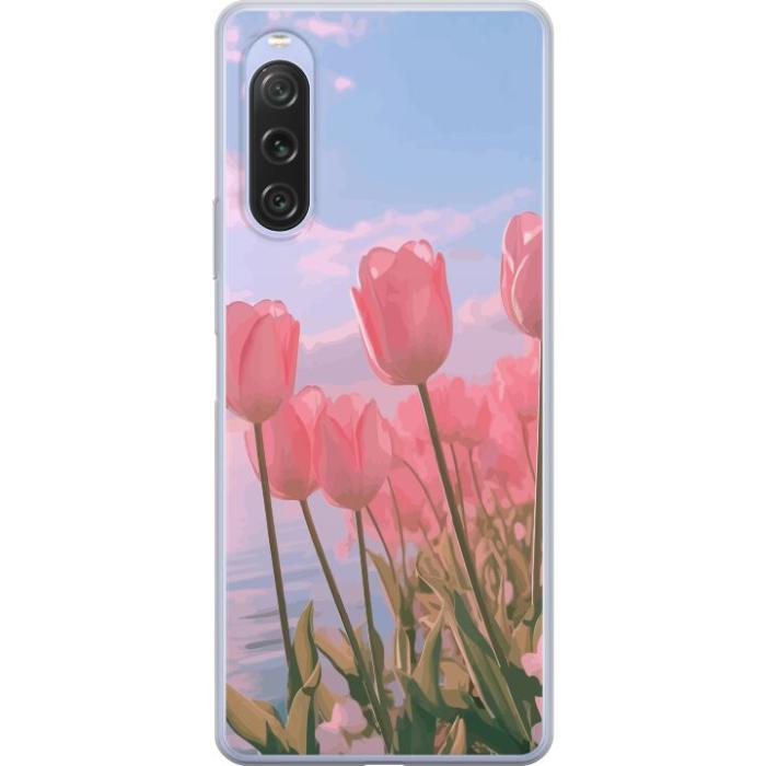 iSecrets - Mobilskal till Sony Xperia 10 V med Rosa Tulpaner