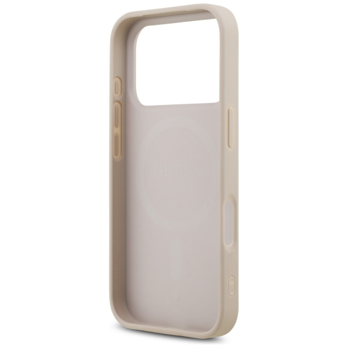 Guess - Guess Mobilskal För iPhone 18 Pro/17 Pro Magsafe Läder 4G Triangel Strass