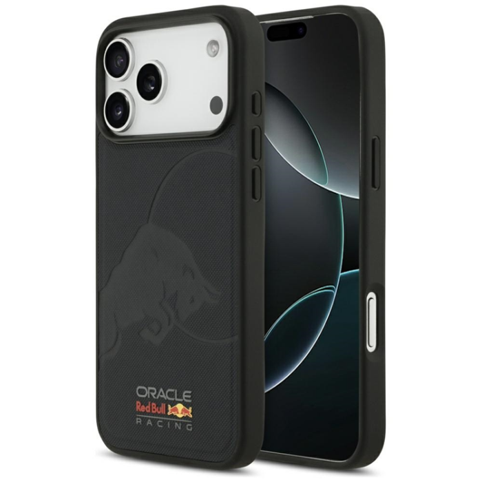 Red Bull - Red Bull iPhone 17 Pro Max Mobilskal Magsafe Meshed Debossed Bull - Svart