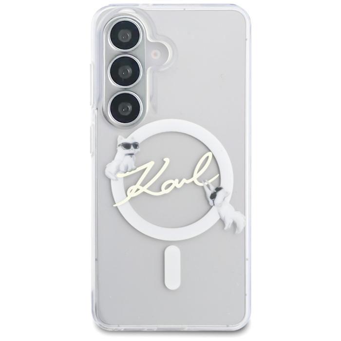 KARL LAGERFELD - Karl Lagerfeld Mobilskal För Galaxy S26 MagSafe IML KC Script - Clear