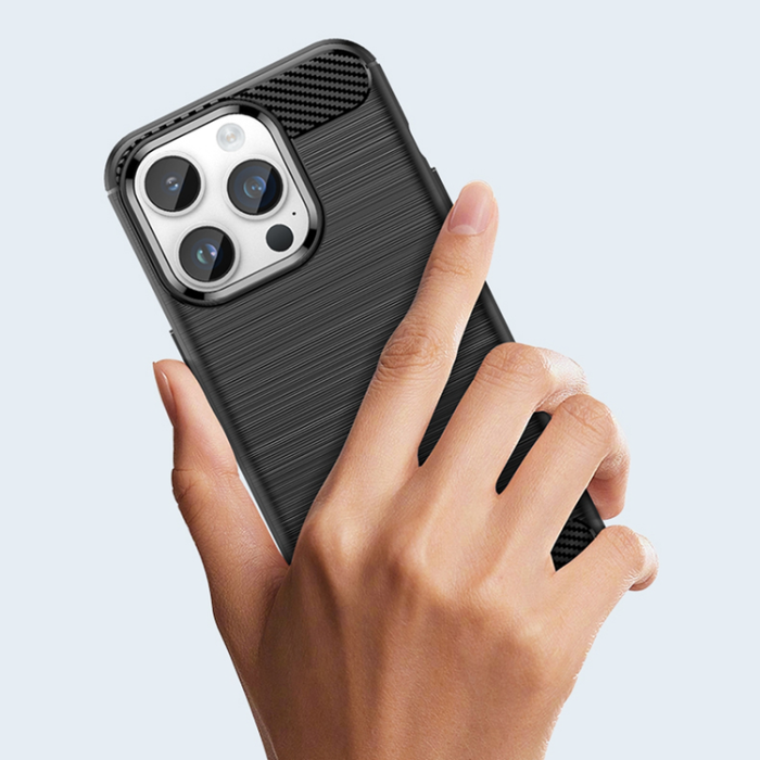 OEM - iPhone 14 Pro Max Mobilskal Carbon Flexible -Svart