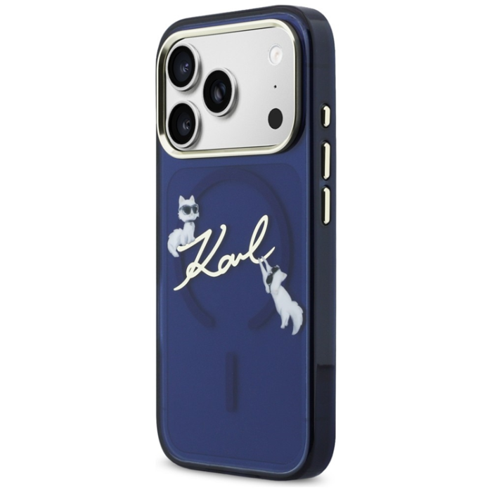 KARL LAGERFELD - Karl Lagerfeld iPhone 17 Pro Max Mobilskal Magsafe IML Choupettes Karl Script