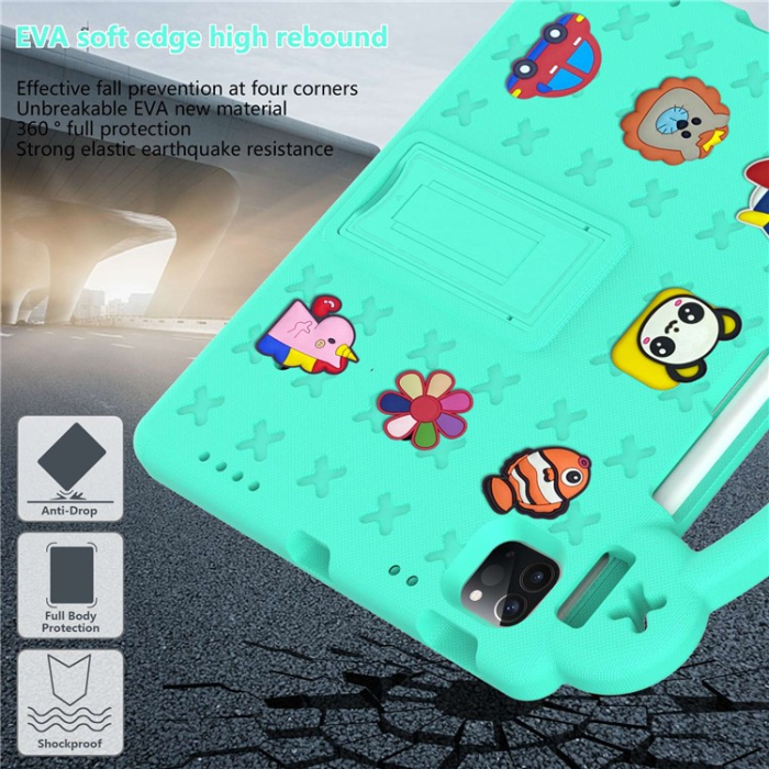 OEM - iPad Pro 11 (2018/2020/2021/2022) Skal EVA Kickstand Shockproof - Grön