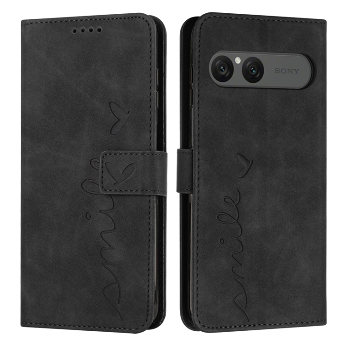 A-One Brand - Sony Xperia 10 VII Plånboksfodral Imprinted Heart - Svart