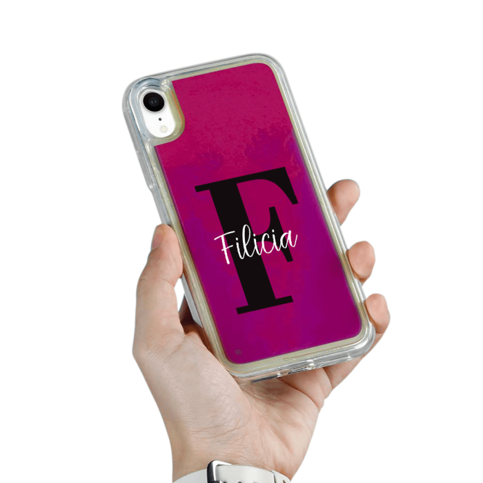 UTGATT5 - Designa Själv Neon Sand skal iPhone XR - Violet
