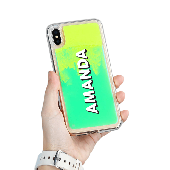 UTGATT5 - Designa Själv Neon Sand skal iPhone Xs Max - Grön