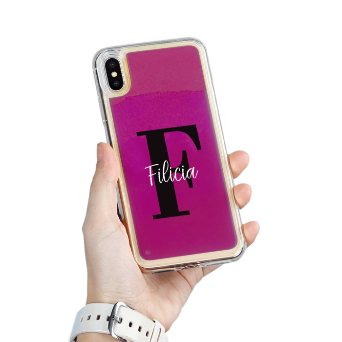 UTGATT5 - Designa Själv Neon Sand skal iPhone Xs Max - Violet