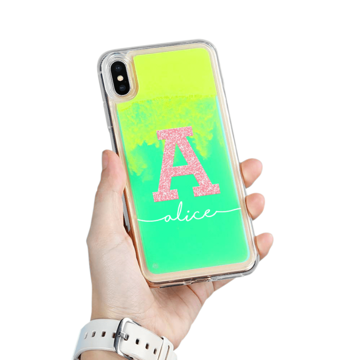 UTGATT5 - Designa Själv Neon Sand skal iPhone Xs Max - Grön