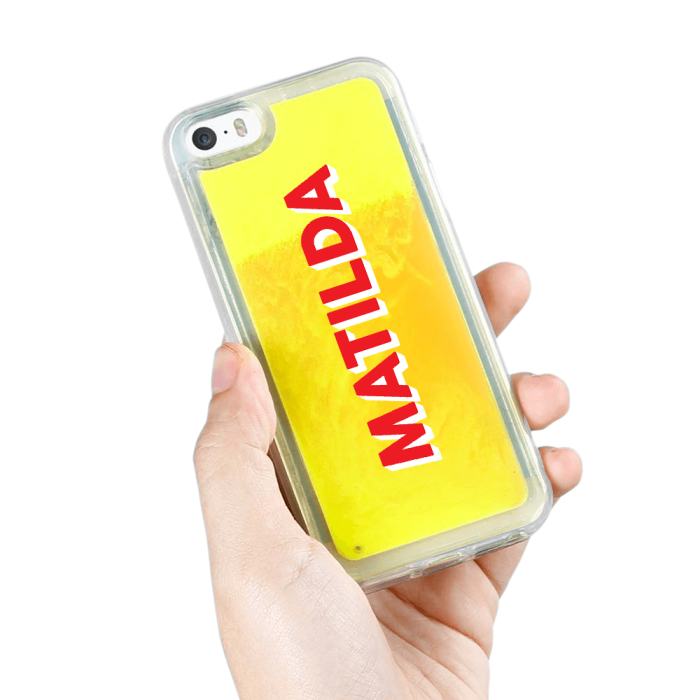 UTGATT5 - Designa Själv Neon Sand skal iPhone 5/5s/SE - Orange