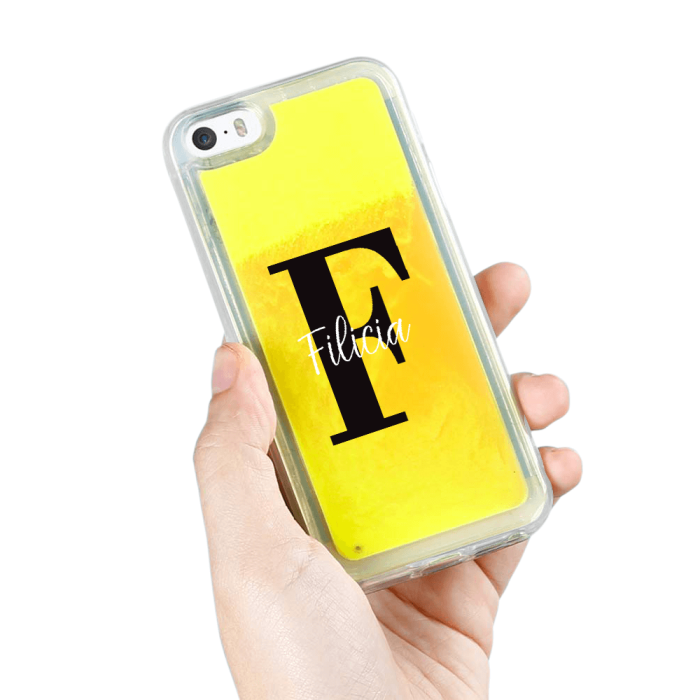 UTGATT5 - Designa Själv Neon Sand skal iPhone 5/5s/SE - Orange