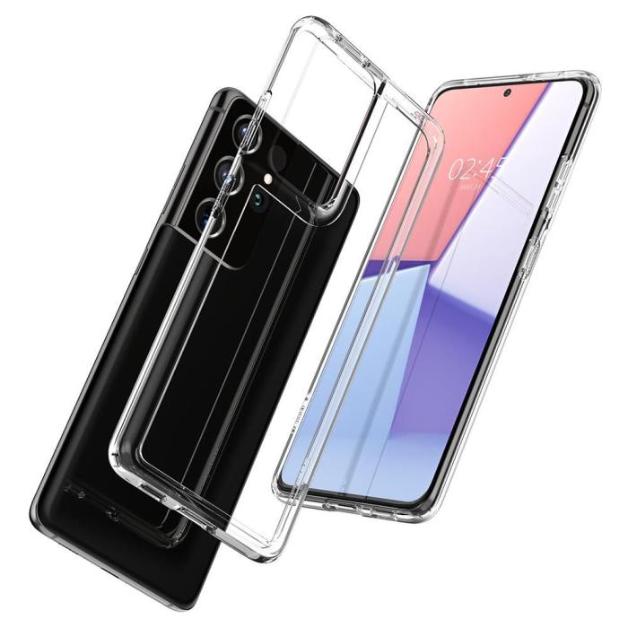 Spigen - SPIGEN Ultra Hybrid Skal Galaxy S21 Ultra Crystal Clear