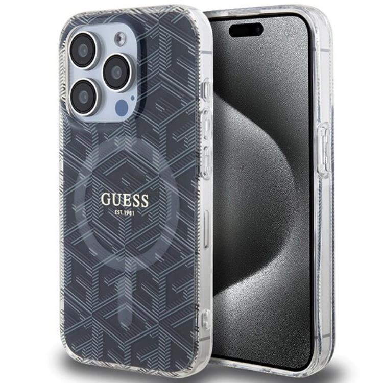 Guess iPhone 15 Pro Max Mobilskal Magsafe IML GCube - Svart | 2353 | AlltMobil