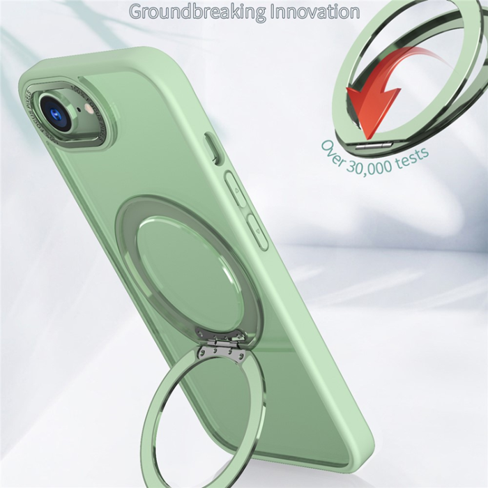 OEM - iPhone 16e Mobilskal MagSafe TPU + Acrylic Kickstand - Grön