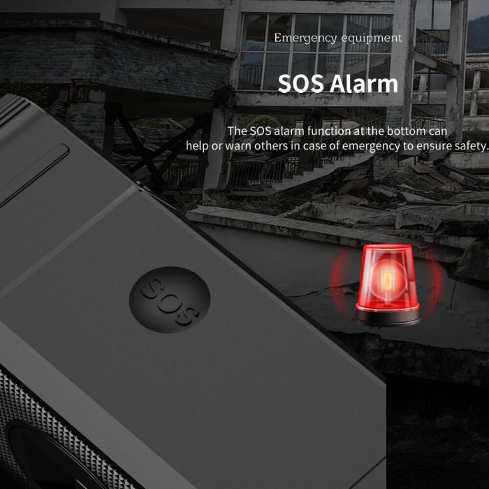UTGATT5 - BooM Vev-radio 2000mAh Powerbank Bluetooth Högtalare Lampa - Orange