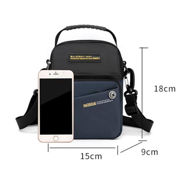 HAOSHUAI - HAOSHUAI Crossbody Väska Nylon - Blå