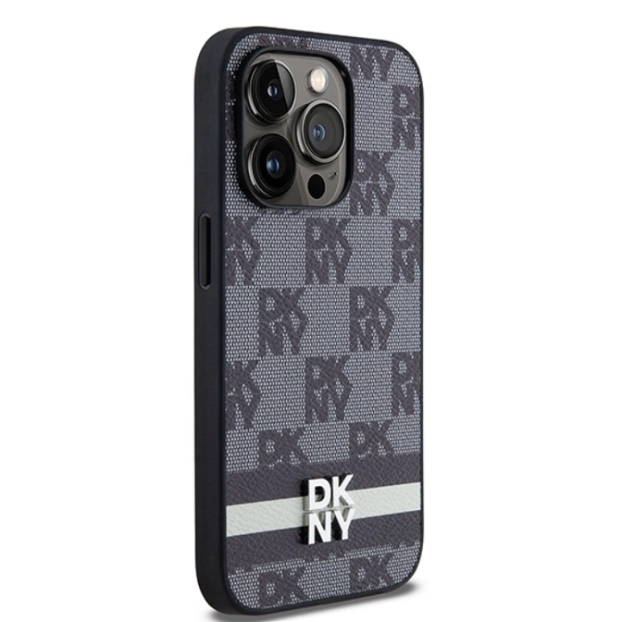DKNY - DKNY iPhone 15 Pro Mobilskal Läder Checkered Mono Pattern