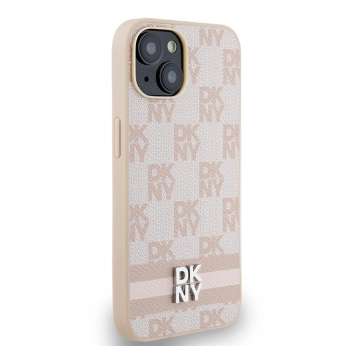 DKNY - DKNY iPhone 15/14/13 Mobilskal Läder Checkered Mono Pattern