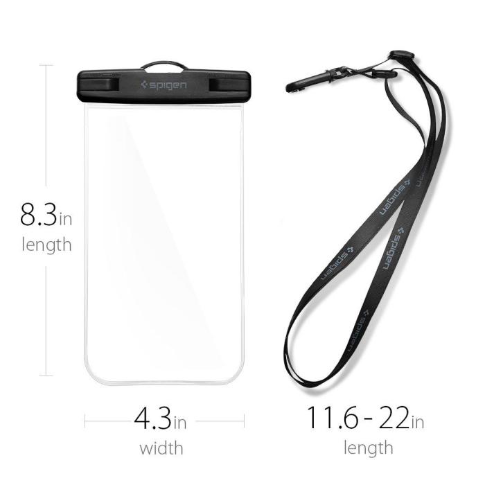 UTGATT1 - Spigen Universala Vattentät Mobilväskor A600 - Crystal Clear