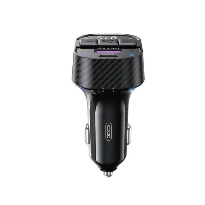 XO - XO FM-sändare Bluetooth Med Billadare 30W + Lightning Kabel - Svart