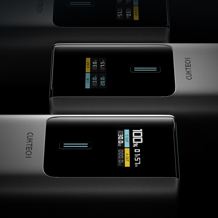 Cuktech - Cuktech Powerbank 10000 mAh 150W USB-C USB-A - Grå