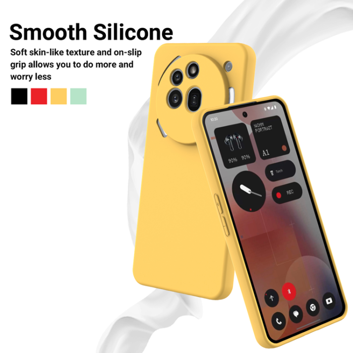 A-One Brand - Nothing Phone (3a) Pro Mobilskal Liquid Silikon med Handrem