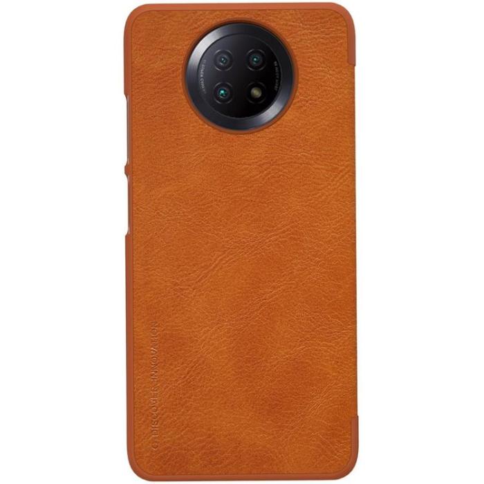Nillkin - Nillkin Qin Läder Fodral Xiaomi Redmi Note 9T 5G - Brun
