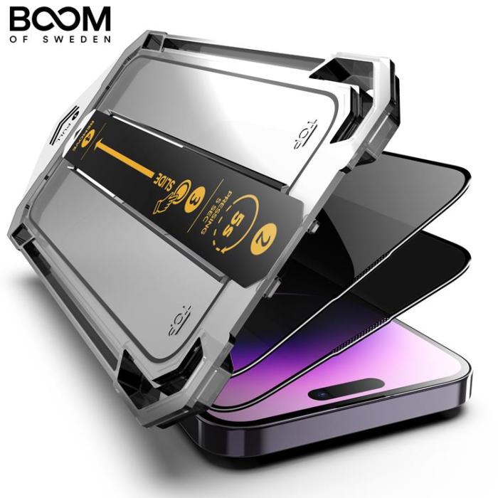 Boom of Sweden - LIVSTIDSGARANTI - BOOM iPhone 12 Pro Privacy Härdat Glas Skärmskydd - 2 Pack