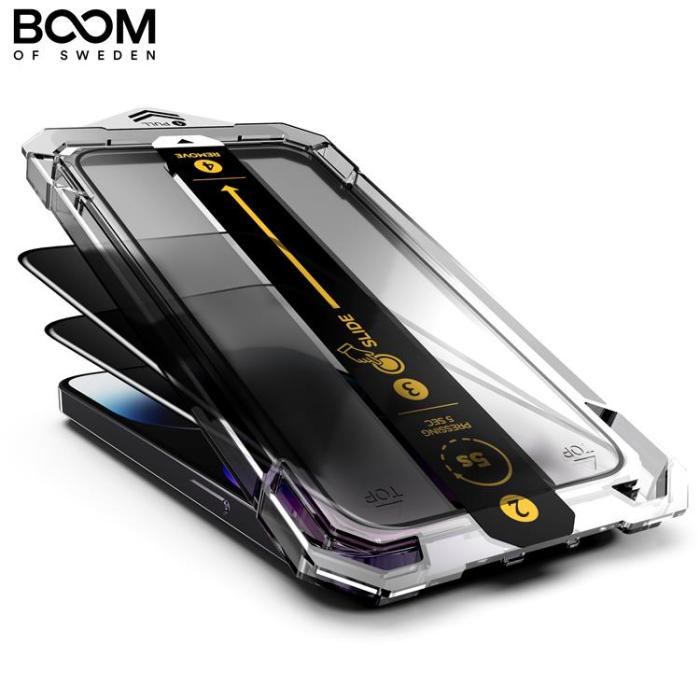 Boom of Sweden - LIVSTIDSGARANTI - BOOM iPhone 12 Pro Privacy Härdat Glas Skärmskydd - 2 Pack