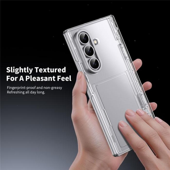A-One Brand - Plånboksfodral För Galaxy Z Fold 8 med Härdat Glas - Transparent