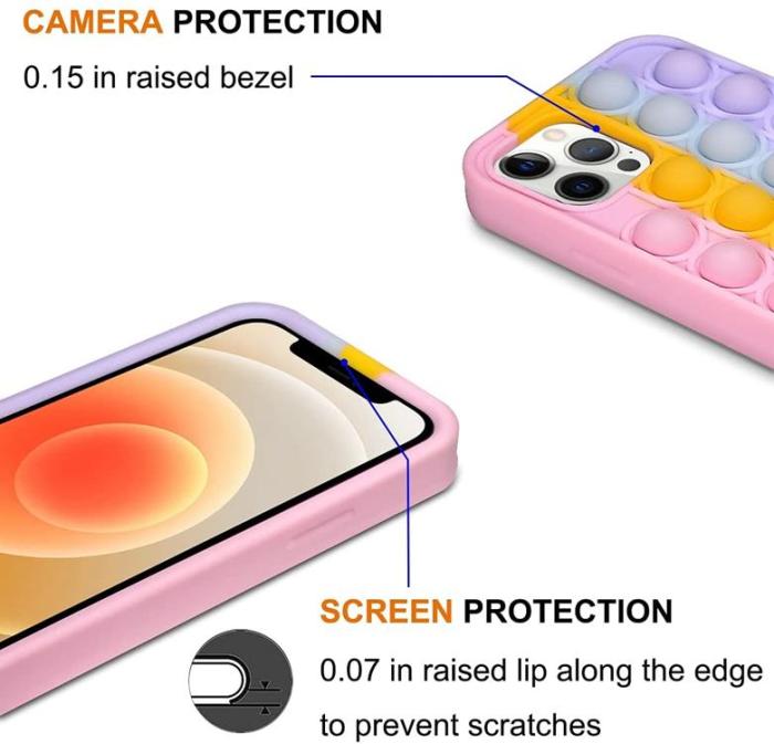 UTGATT1 - Pop it Fidget Skal till iPhone X/Xs - MultiColor