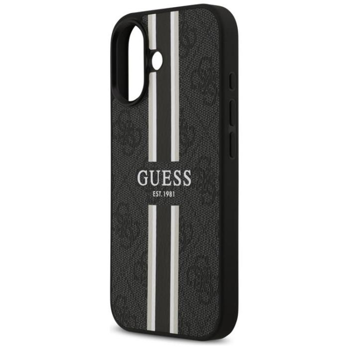 Guess - Guess iPhone 17 Mobilskal MagSafe 4G Printed Stripes - Svart