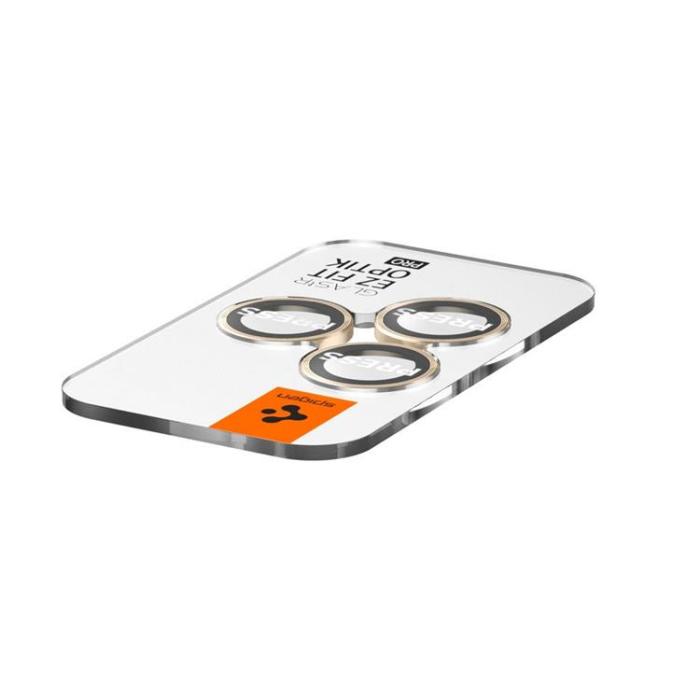 UTGATT - [2-Pack] Spigen iPhone 14 Pro/14 Pro Max Kameralinsskydd i Härdat Glas - Guld